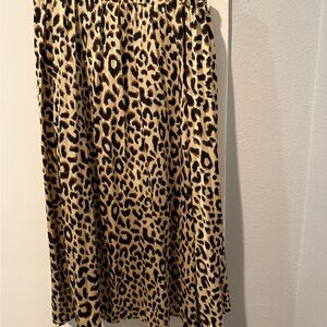 Elegant Animal Print Midi Skirt